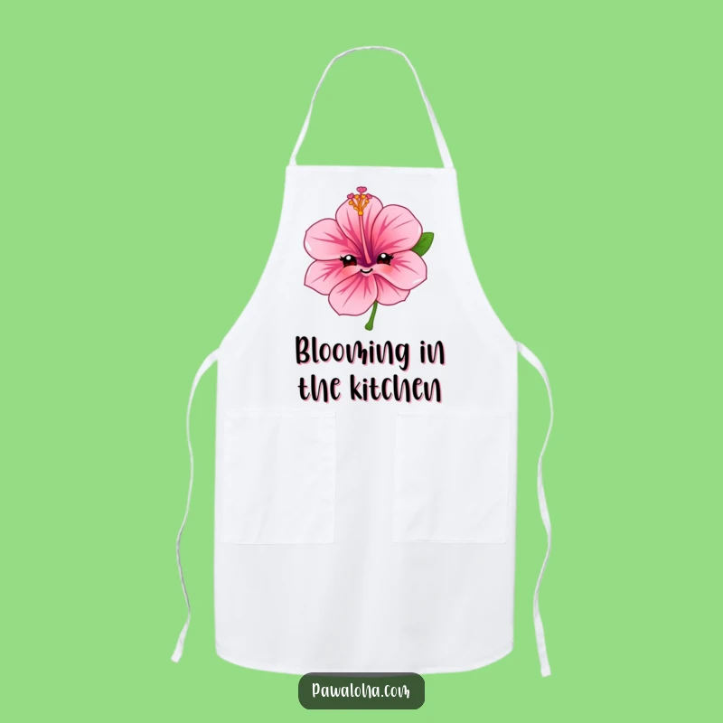Funny Hibiscus Flower Apron: Sweet Smile Kitchen Fun, Perfect Cooking Gift