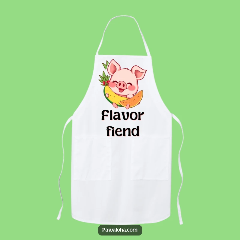 Funny Pig Chef Apron: Happy Swine Cooking with Tropical Fruit, Hilarious Funny Gift