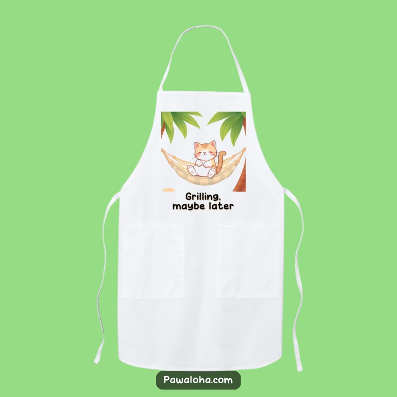 Funny Cat Apron: Relaxed Cooking, A Hilarious Gift for Kitchen Cats