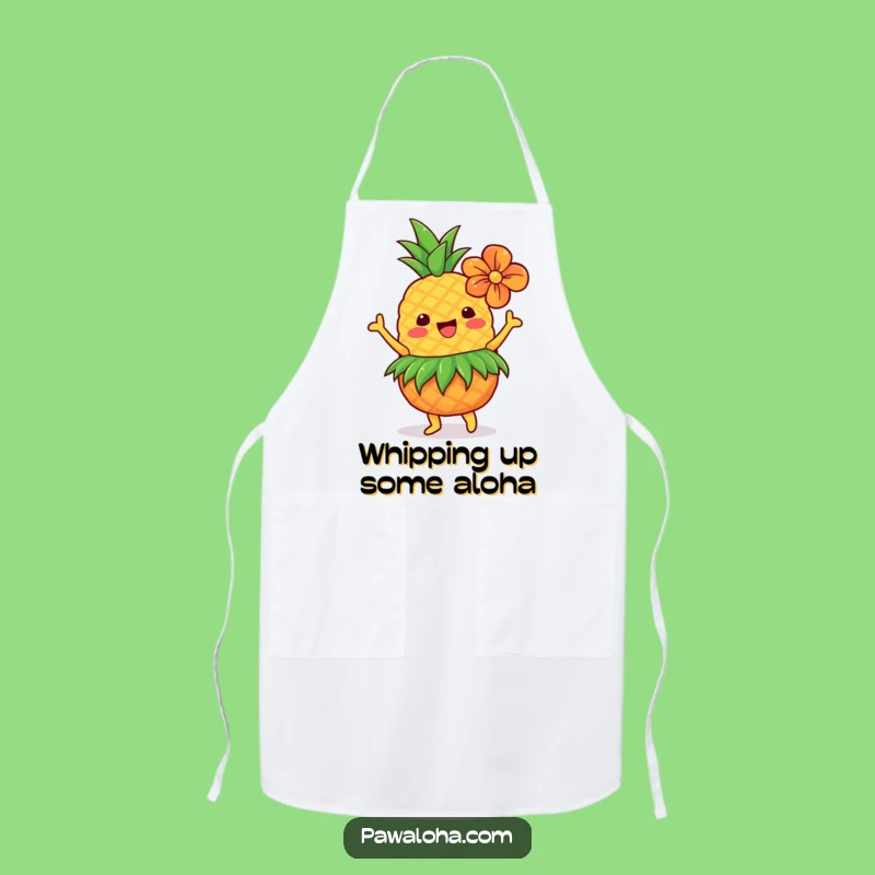 Funny Dancing Pineapple Apron: Hilarious Tropical Hawaiian Kitchen Chef Gift
