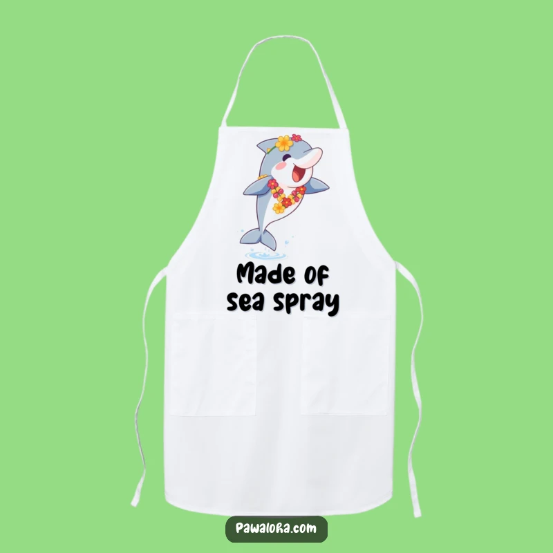 Funny Dolphin Lei Apron: Cook with Joy, Perfect Funny Gift!
