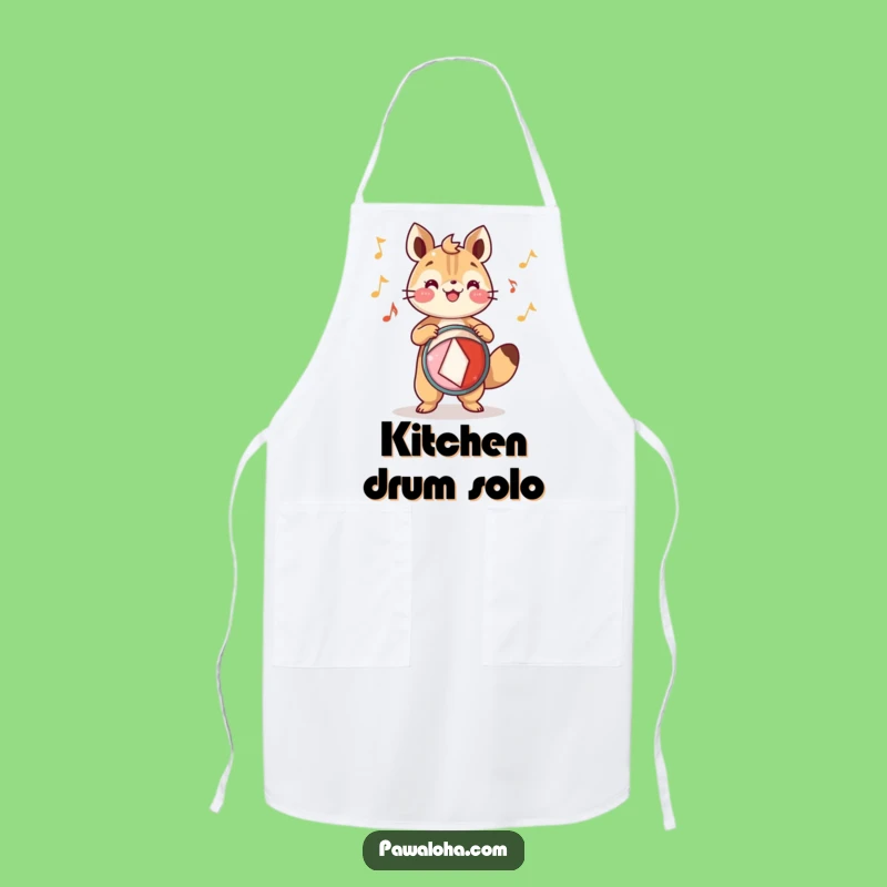 Funny Festive Drum Animal Apron - Kitchen Rhythm & Gift