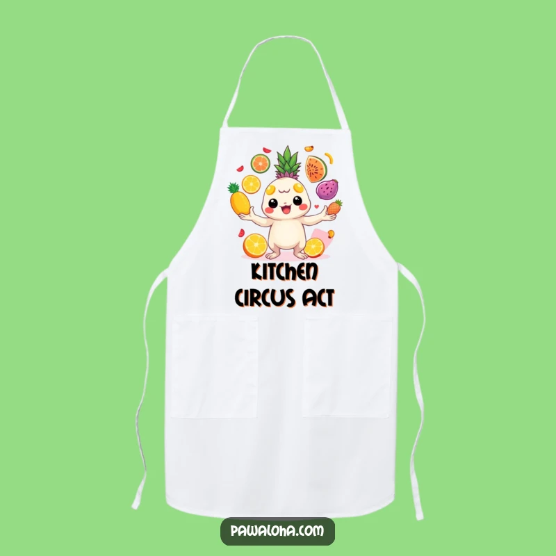 Funny Juggling Creature Apron - Kitchen Fruit & Fun Chef Gift