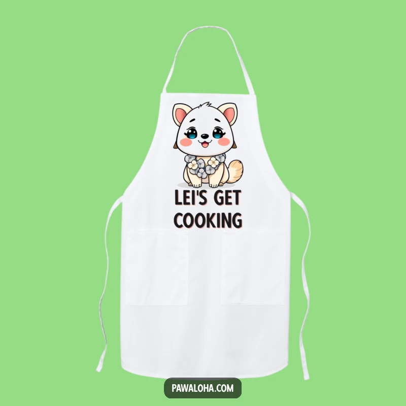 Funny Kawaii Aloha Animal Apron: Cook with a Smile and Island Spirit
