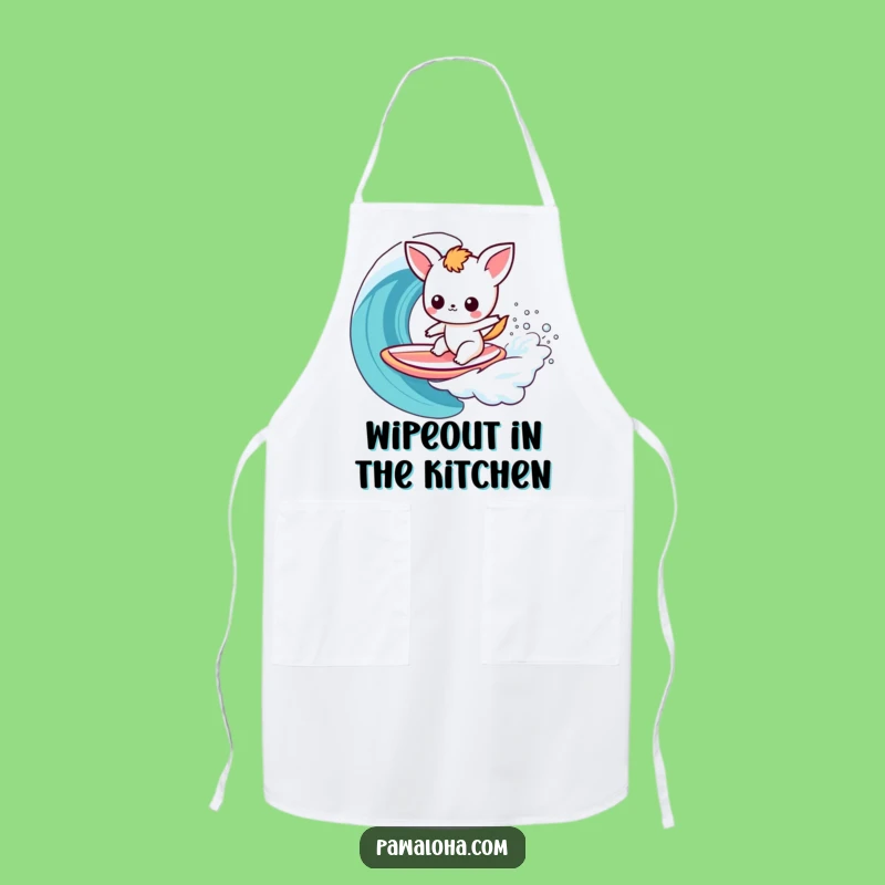 Funny Kawaii Surfer Animal Apron: Cook Up a Storm with Surfer Vibes