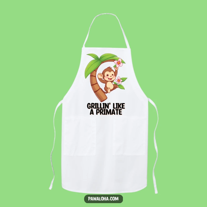 Funny Monkey Swinging Apron - Tropical Tree Kitchen Gift