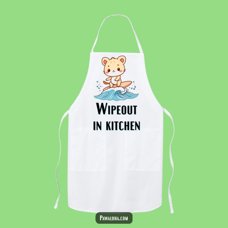 Funny Surfing Animal Apron - Kitchen Wave Rider Chef Gift