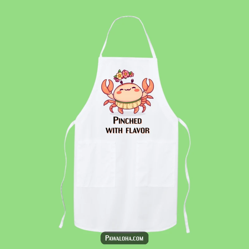 Funny Kawaii Crab Apron: Hula Dance Chef's Gear - Hilarious Kitchen Gift