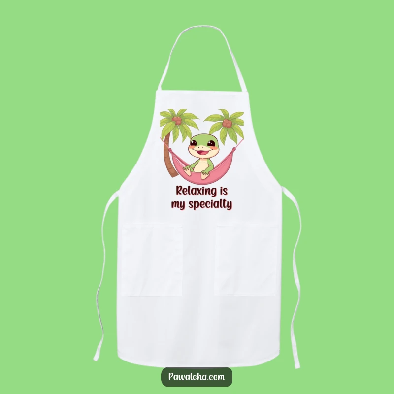 Funny Gecko Hammock Apron: Hilarious Kitchen Fun Gift