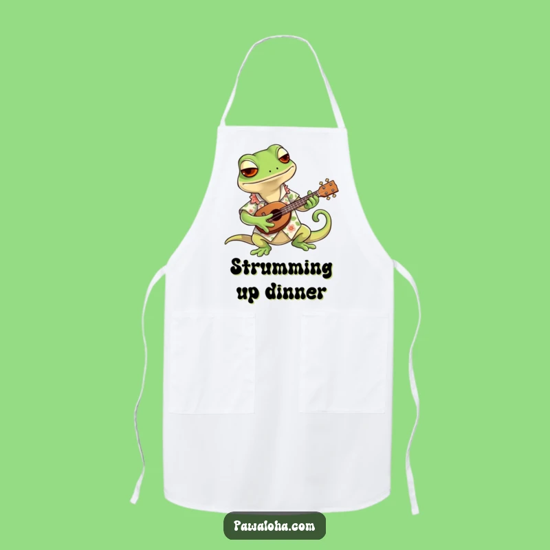 Funny Gecko Apron: Cool Hawaiian Shirt Gecko Cooking Apron, Perfect Chef Gift