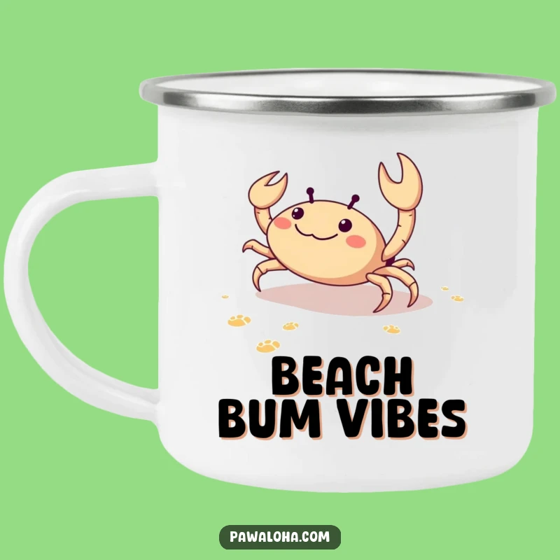 Funny Crab Camping Mug: Overthinking Your Beach Camp Hilariously