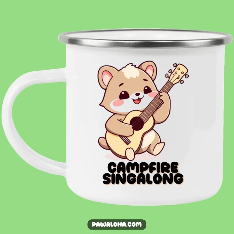 Funny Ukulele Animal Camping Mug - Campfire Tunes & Fun Gift