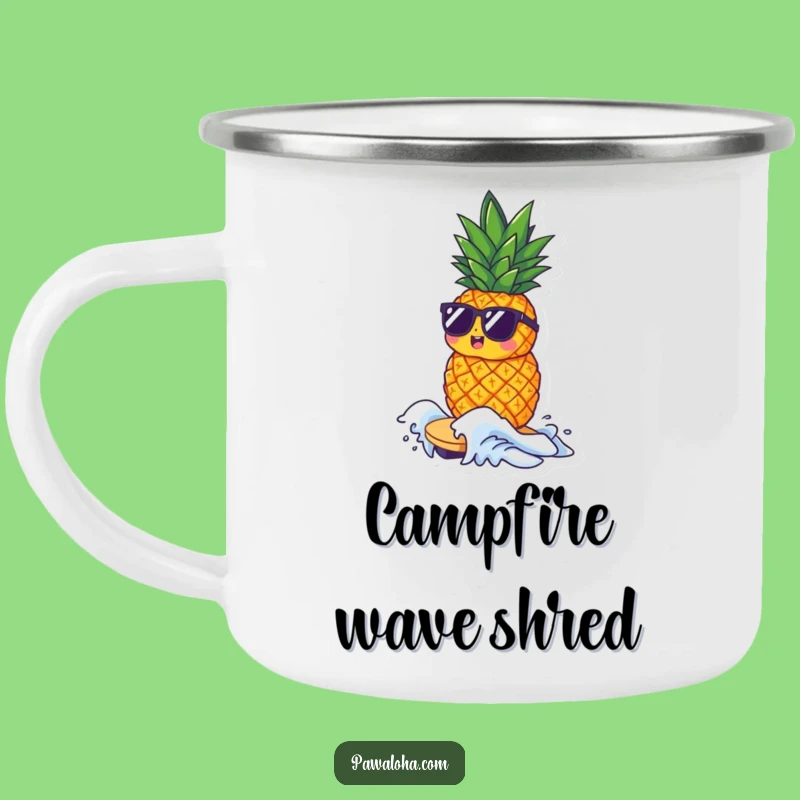 Funny Pineapple Campfire Mug: Cool Surfer, Beach Vibes, Durable Funny Gift!