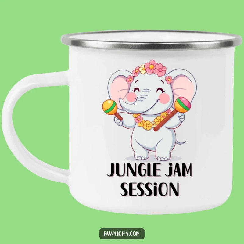Funny Elephant Camping Mug: Fiesta on the Trail, A Hilarious Outdoor Gift