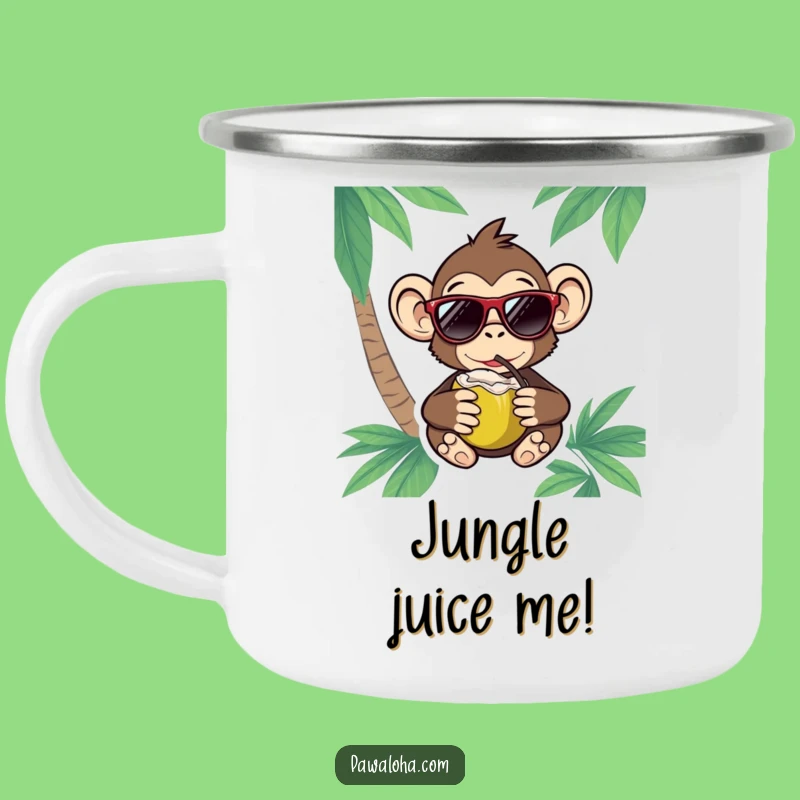 Funny Monkey Camping Mug: Tropical Adventures with Cool Vibes