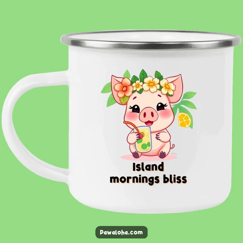 Funny Pig Campfire Mug: Hilarious Gift for Tropical Campers