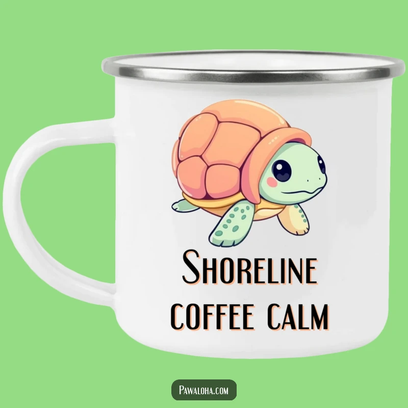 Funny Sea Turtle Seashell Camping Mug: Explore with Ocean Spirit