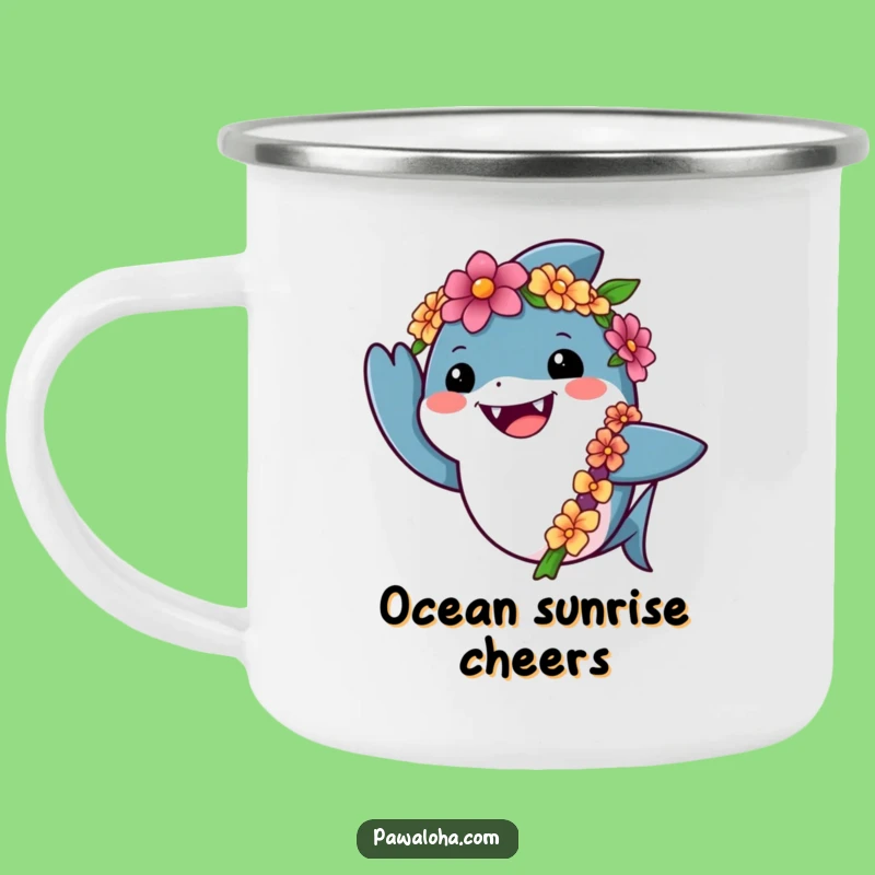 Funny Shark Campfire Mug: Hilarious Gift for Tropical Campers