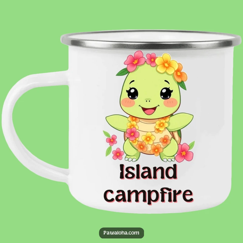 Funny Turtle Camping Mug, Durable and Humorous for Tropical Adventures