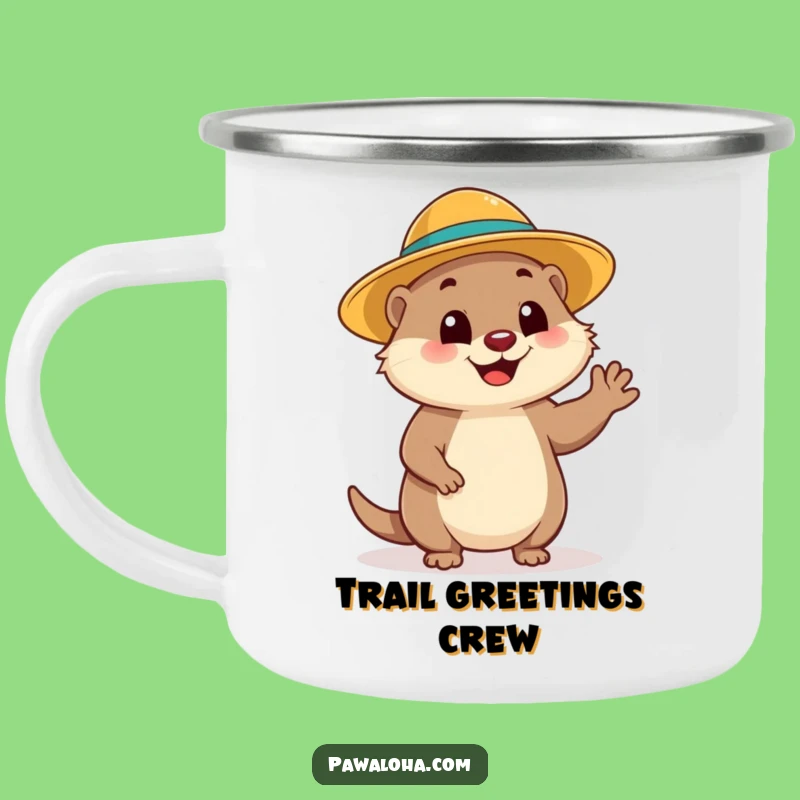 Funny Mongoose Wave Camping Mug: Sunny Adventures, Perfect Funny Gift!
