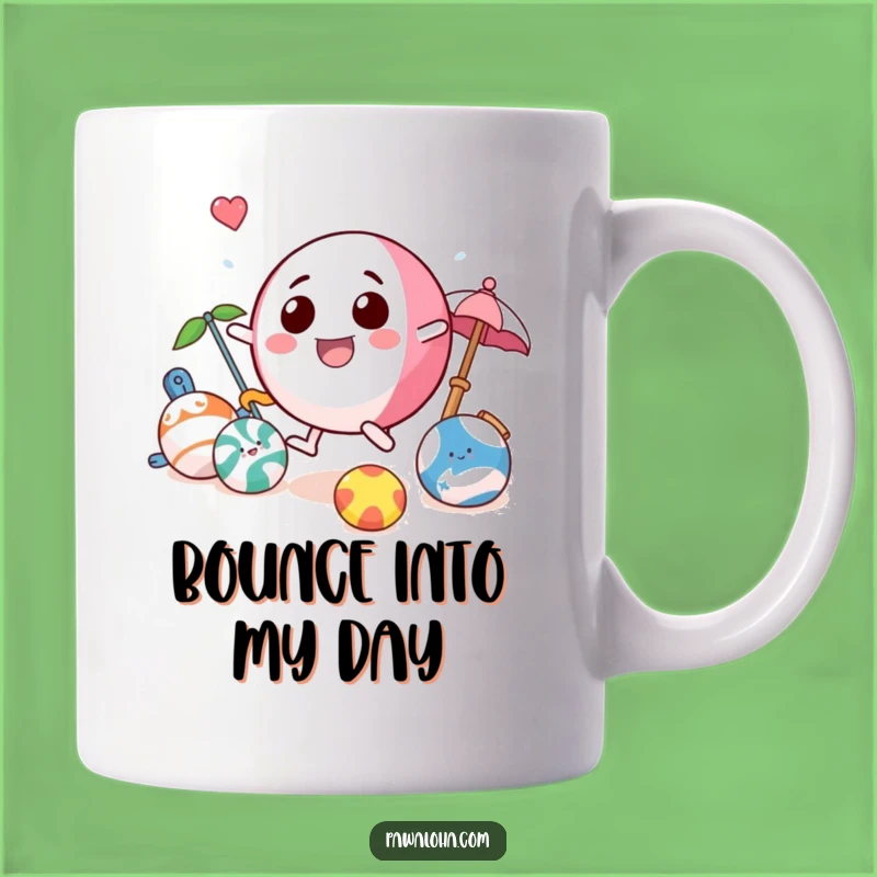 Funny Beach Ball Mug: Playful Toy Character Gift for Summer Fun Lovers