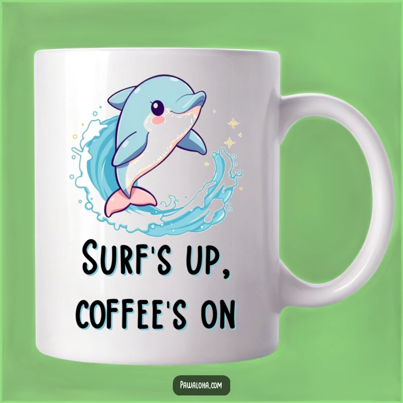 Funny Dolphin Wave Jumper Mug: A Playful Aquatic Friend Gift