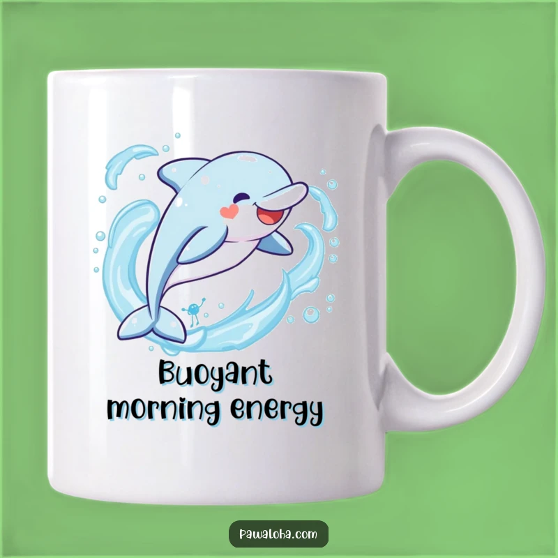 Funny Kawaii Dolphin Mug: Joyful Leap, Perfect Ocean Lover Gift