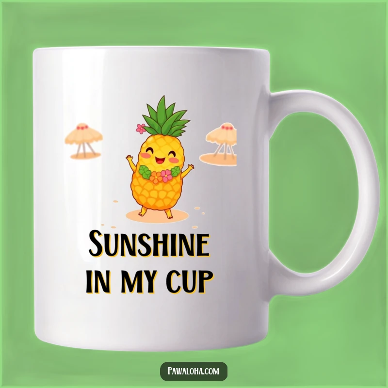 Funny Pineapple Hula Dancer Mug - Joyful Tropical Gift for Beach Lovers!