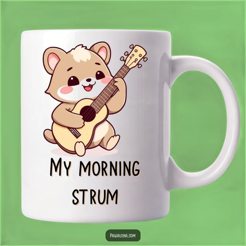 Funny Ukulele Animal Mug - Happy Tunes & Smiling Character Gift