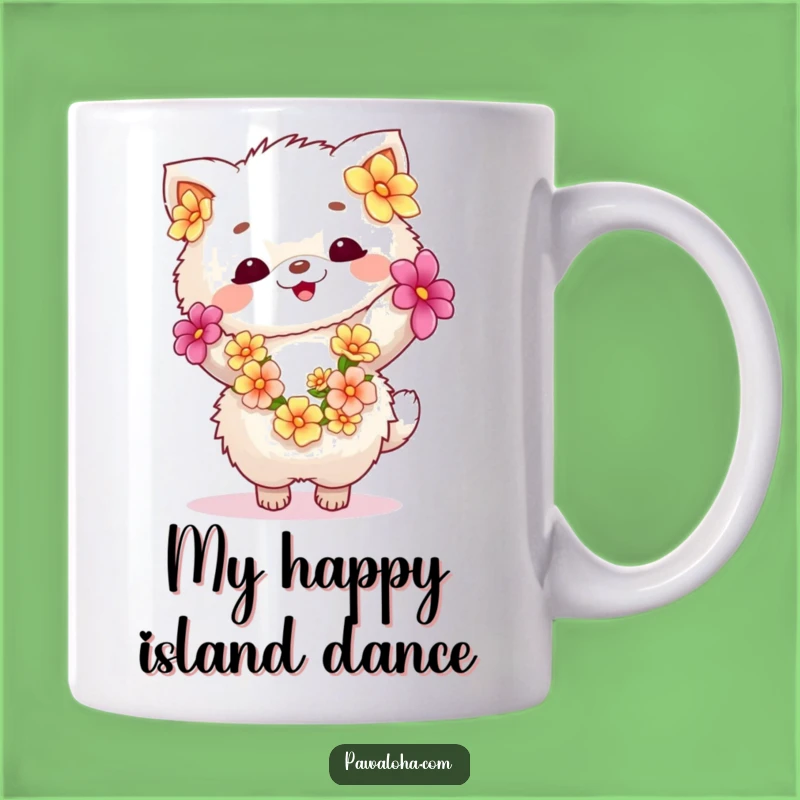 Funny Fluffy Animal Lei Dance Mug - Adorable & Joyful Character Gift