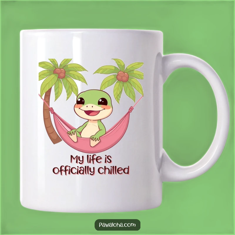 Funny Gecko Hammock Mug: Ultimate Relaxation Gift for Gecko Lovers