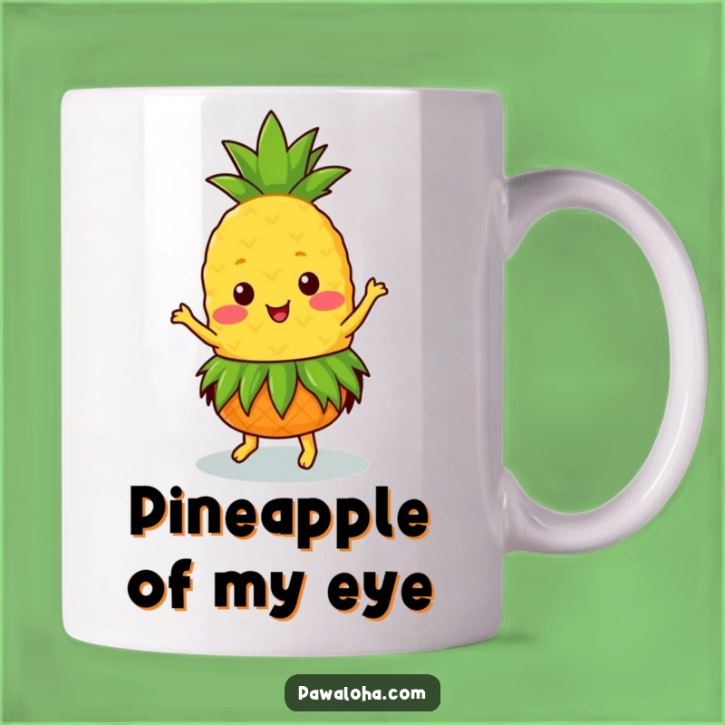 Funny Kawaii Pineapple Dancer Mug: Happy Tropical Party Gift