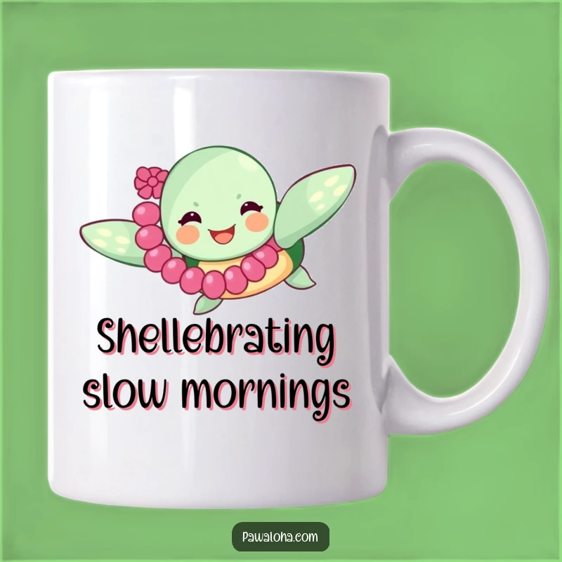 Funny Sea Turtle Lei Mug: A Joyful Ocean Friend Gift for Turtle Lovers
