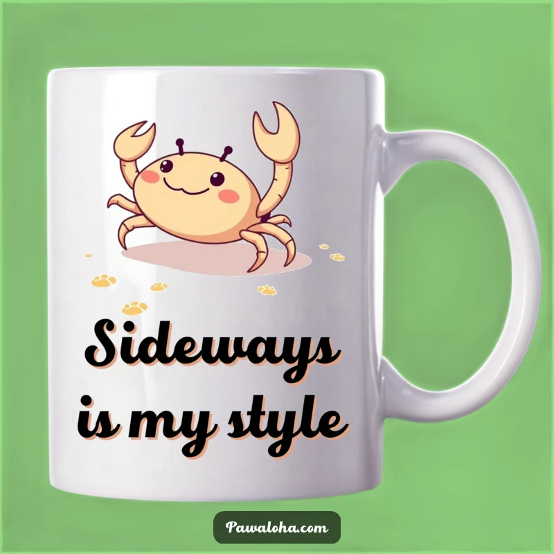 Funny Crab Beach Mug: Hilarious Gift for Joyful Sideways Scuttlers