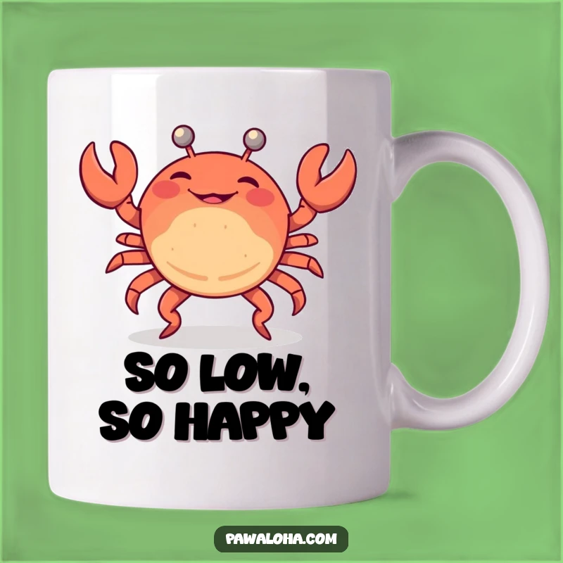 Funny Crab Limbo Mug: Party Vibe Humor for Fun-Loving People