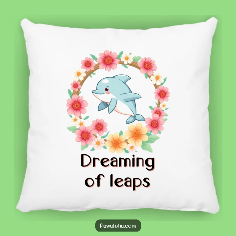 Funny Kawaii Dolphin Pillow: Soft Plush Cushion, Cozy Ocean Themed Funny Gift
