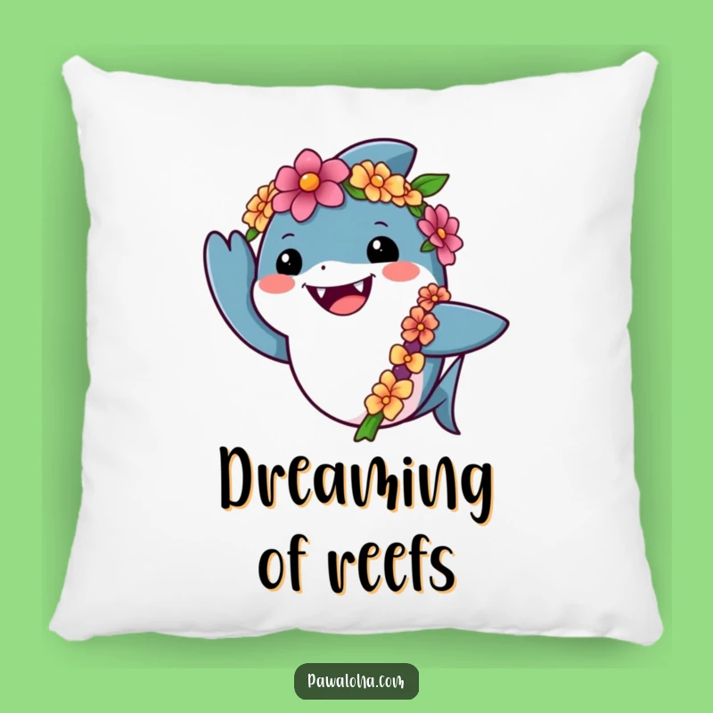 Soft Funny Shark Aloha Pillow: Cozy Humor for Your Ocean Sanctuary
