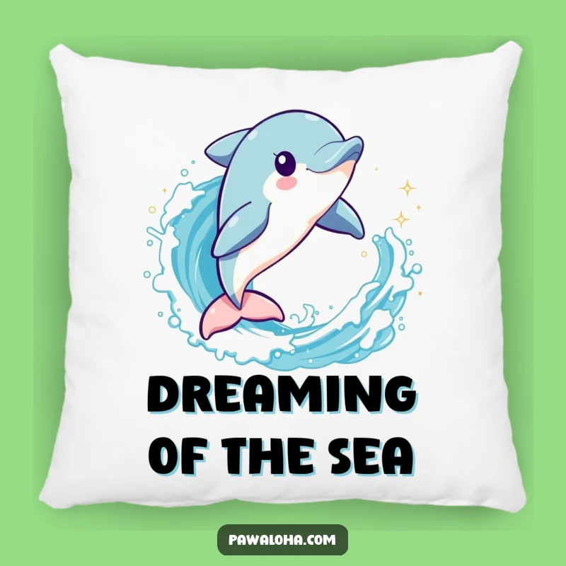 Funny Dolphin Wave Jumper Pillow: Cozy Ocean Comfort