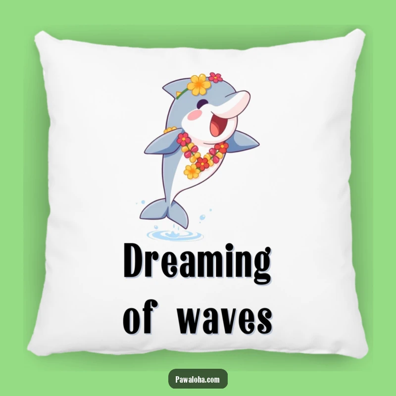 Funny Dolphin Lei Pillow: Cozy Comfort, Joyful Ocean Fun, Funny Gift!