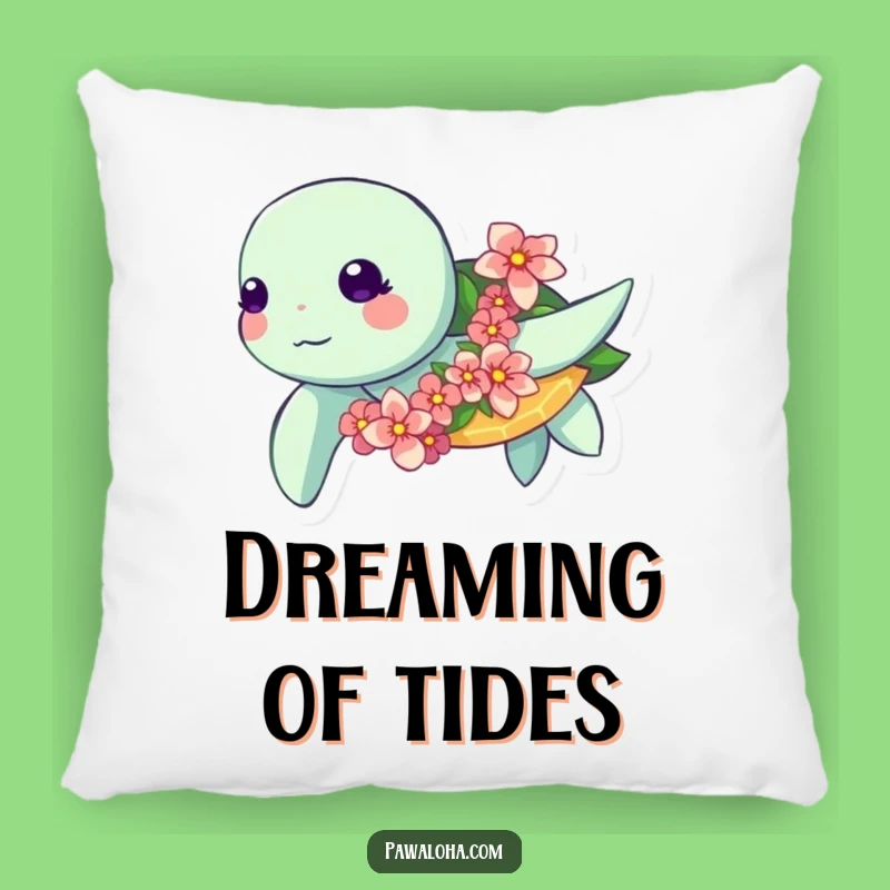 Funny Kawaii Turtle Pillow: Cozy Ocean Flower Sofa Cushion - Cute Gift