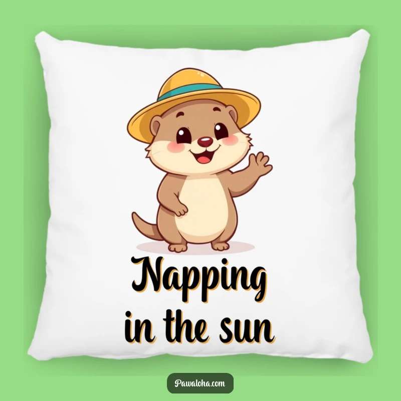Funny Mongoose Wave Pillow: Cozy Comfort, Sunny Vibes, Funny Gift!