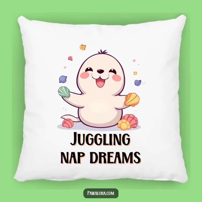 Funny Juggling Seal Pillow - Comfy Playful Marine Gift!