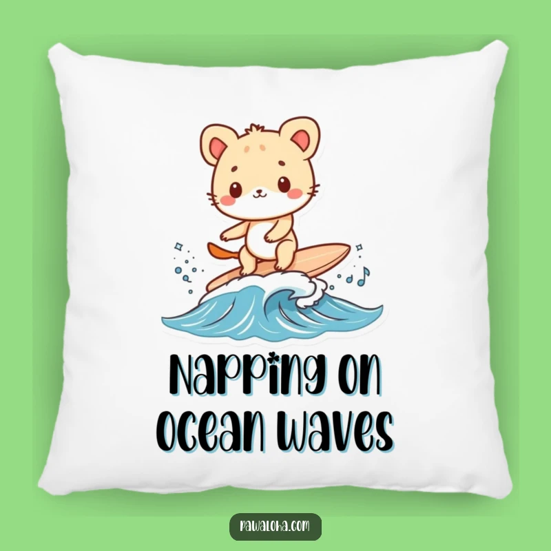 Funny Surfing Animal Pillow - Comfy Cushion for Beach Lovers