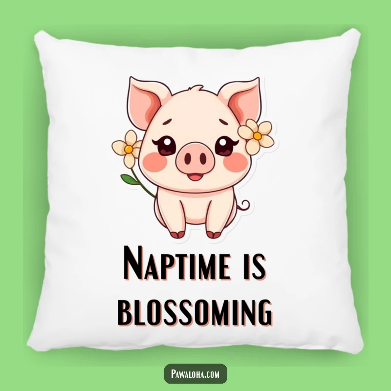 Soft Funny Kawaii Pig Flower Pillow: Cute Smiling Decor Gift