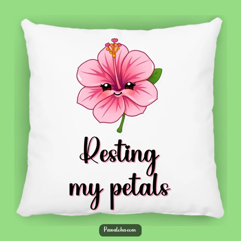 Funny Hibiscus Flower Pillow: Sweet Smile Comfort, Perfect Cozy Gift