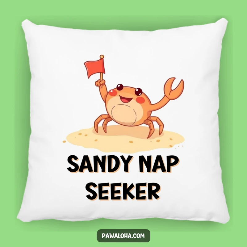Soft Funny Crab Beach Pillow: Cozy Humor for Your Seaside Nook