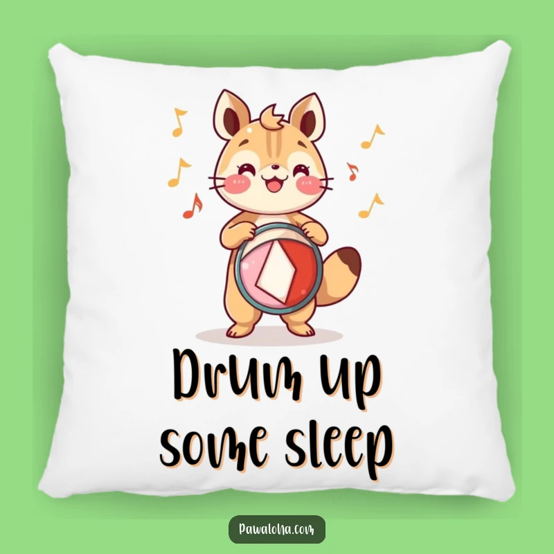 Soft Funny Festive Drum Animal Pillow - Comfy Rhythmic Support Gift