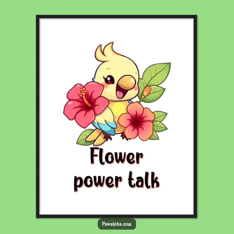 Funny Parrot Paradise Digital Print: Vibrant Tropical Bird Art, Instant Funny Gift Decor