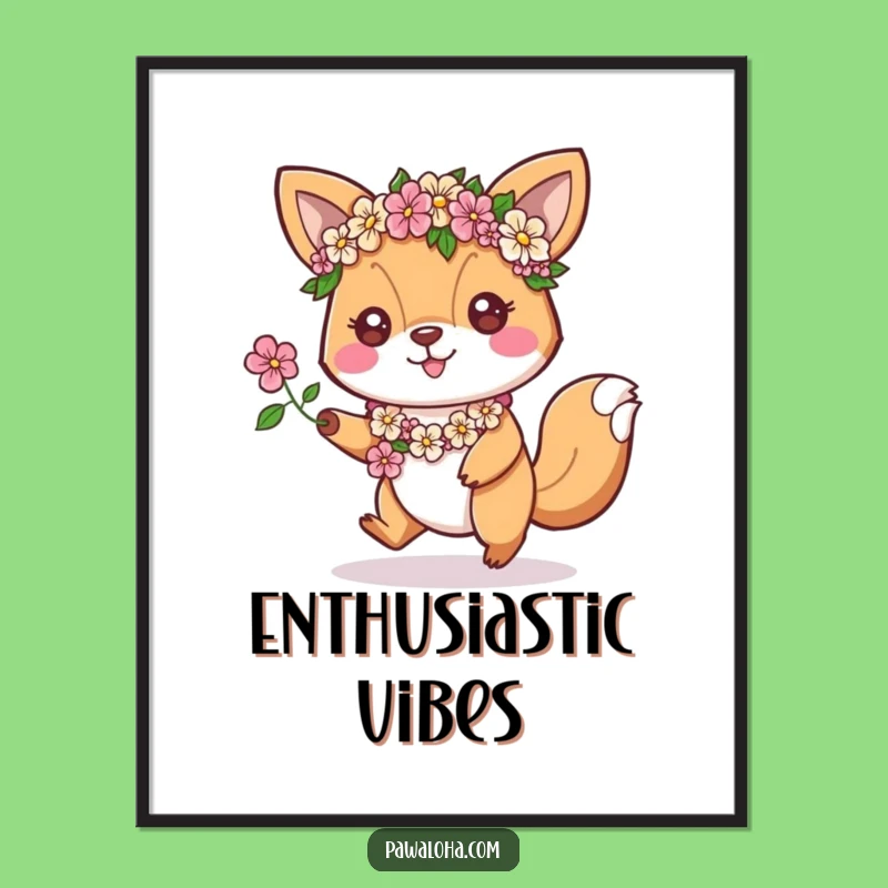 Funny Hopping Animal Lei Digital Art - Instant Energetic Decor Gift