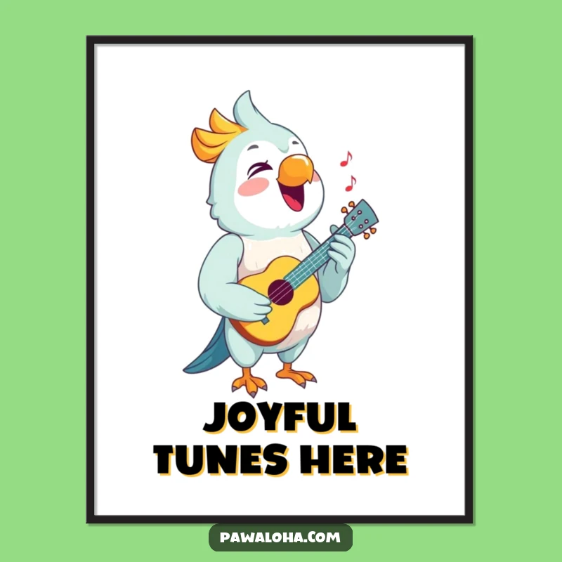 Funny Parrot Digital Art: Instant Musical Joy and Cheer